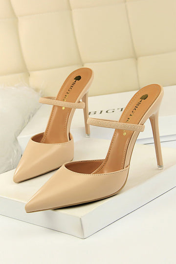 Talons aiguilles pointus abricot